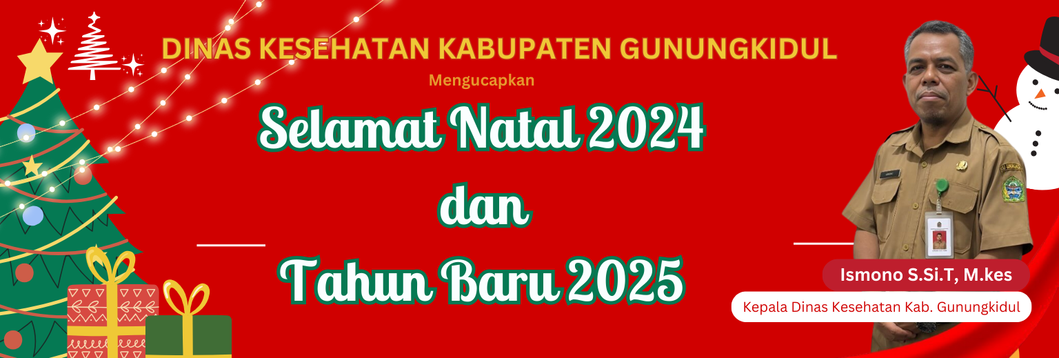 Ucapan Natal 2024 dan Tahun Baru 2025, Dinas Kesehatan Gunungkidul