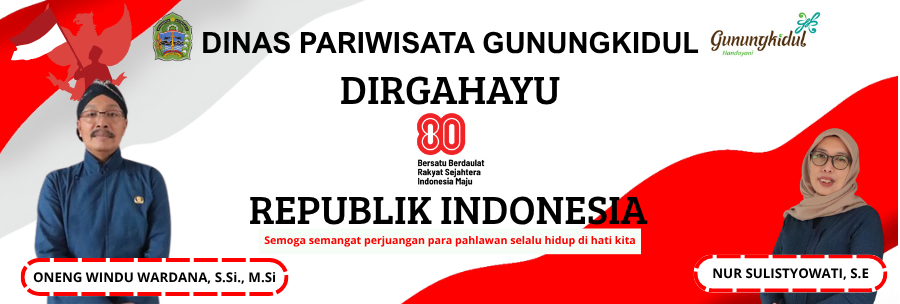 Ucapan HUT RI 80 Dinas pariwisasa gunungkidul