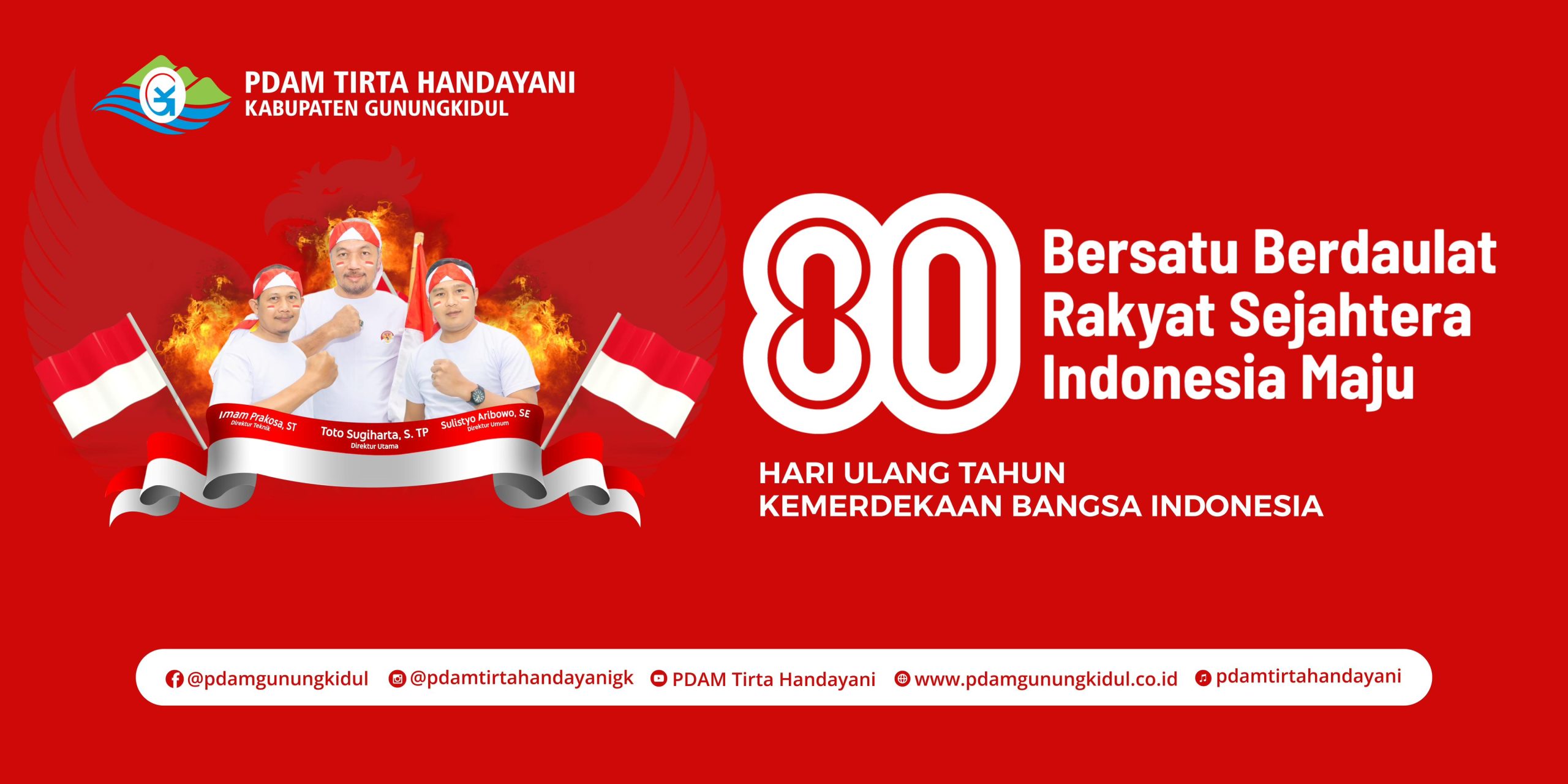 Ucapan HUT RI ke 80 - Suaragunungkidul